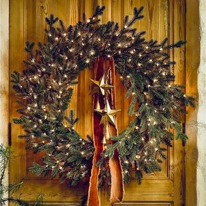 NEW Anthropologie x Terrain Stargazer Nature Effects Wreath 28” & Remote